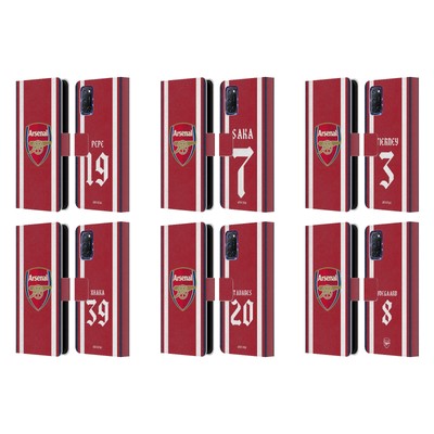 OFFICIAL ARSENAL FC 2021/22 PLAYERS HOME KIT LEATHER BOOK CASE FOR OPPO PHONES