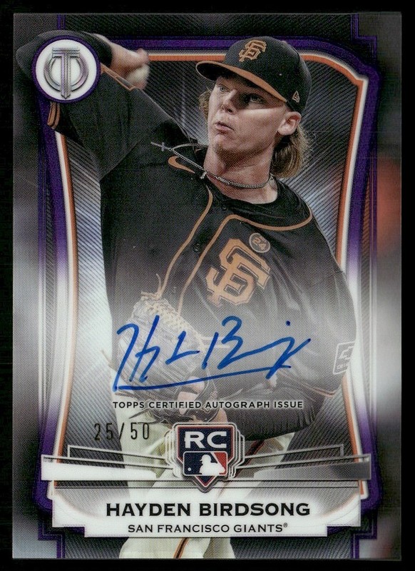2025 Topps Tribute Inauguration Purple 25/50 Hayden Birdsong Rookie Auto BG6