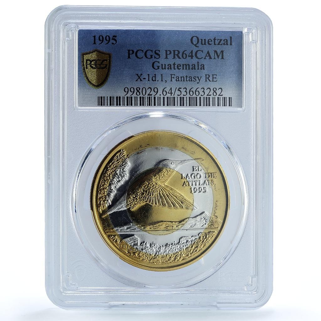 Guatemala 1 quetzal Colibri Pattern RE X-1d.1 Bird PR 64 PCGS