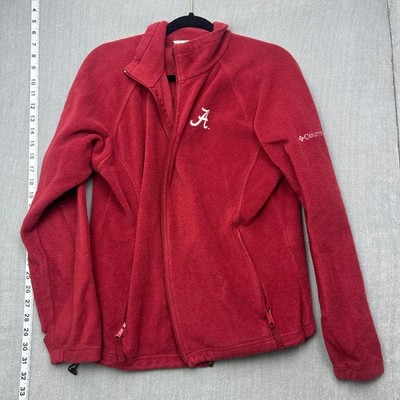 Alabama Crimson Tide Columbia Fleece Jacket Womens XL Red Full Zip Bama