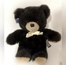 Applause 1986 Vintage Teddy Bear Dark Brown Stuffed Animal Plush Toy 15