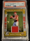 2017 Optic Patrick Mahomes Rookie #7 Rookie Threads PSA 9