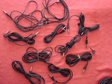 Lot of 11 GUITAR CABLE Instrument 1/4-Inch Cords Student