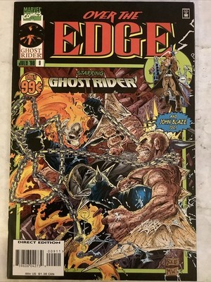 RARE! Over the edge #9 Ghost Rider Marvel Comics 1996 W/ Kool-Aid Promo NM