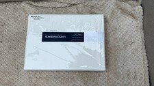 Image of Sheridan Single Tailored Duvet Cover 140x200 Cotton Sateen Chalk Colour BNWT 