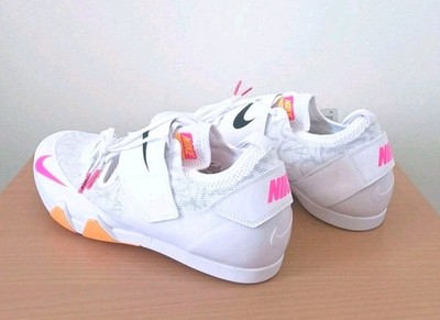 Nike Pole Vault Elite Spikes Mens 12 White Track Field Shoes  display picture 1