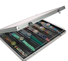 SAFE Sammel-Vitrine-Alu für Armbanduhren Uhren 6 Fächer I Hersteller