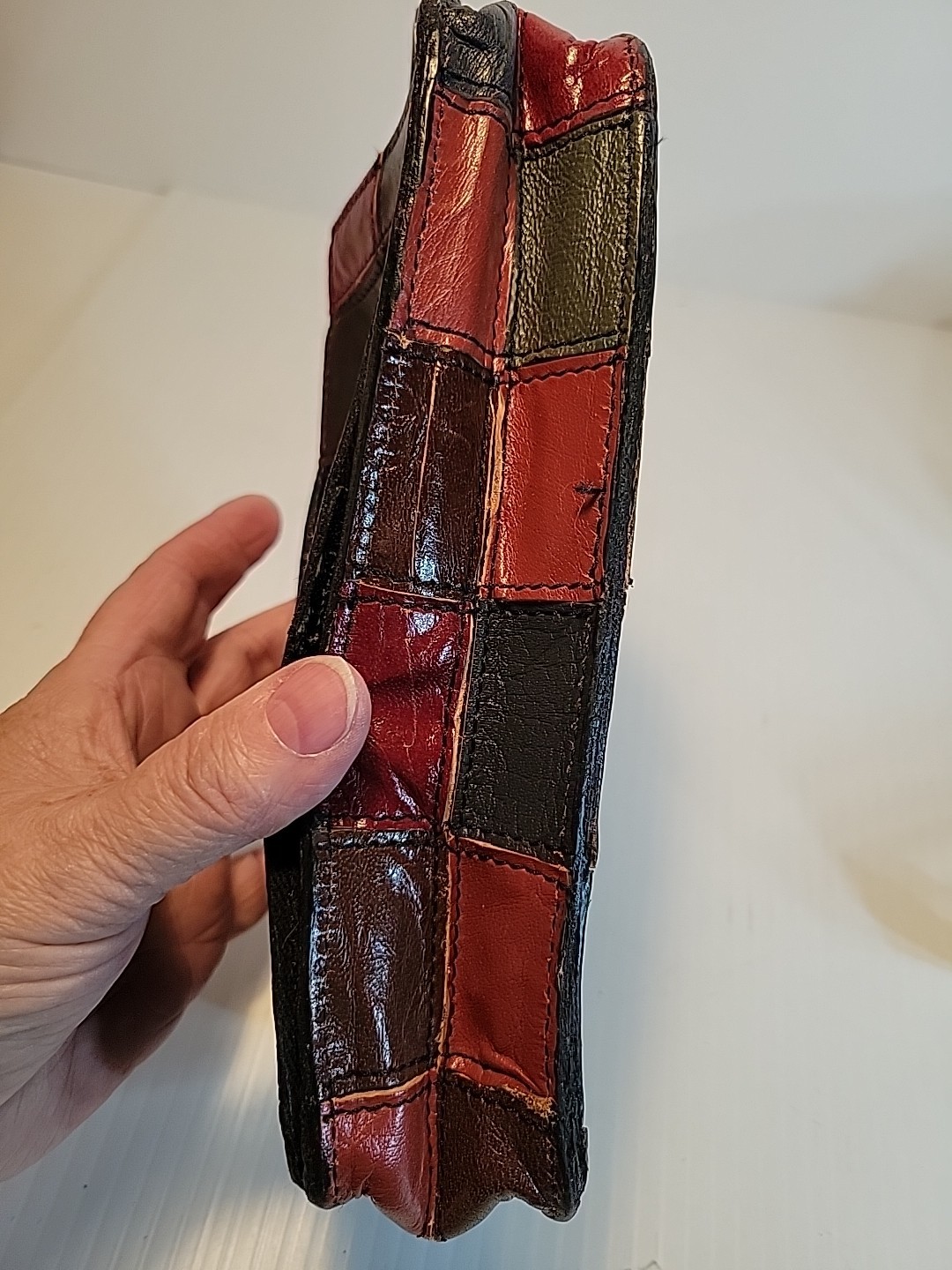 Multicolor Patchwork Leather  Wallet Clutch  Purs… - image 7