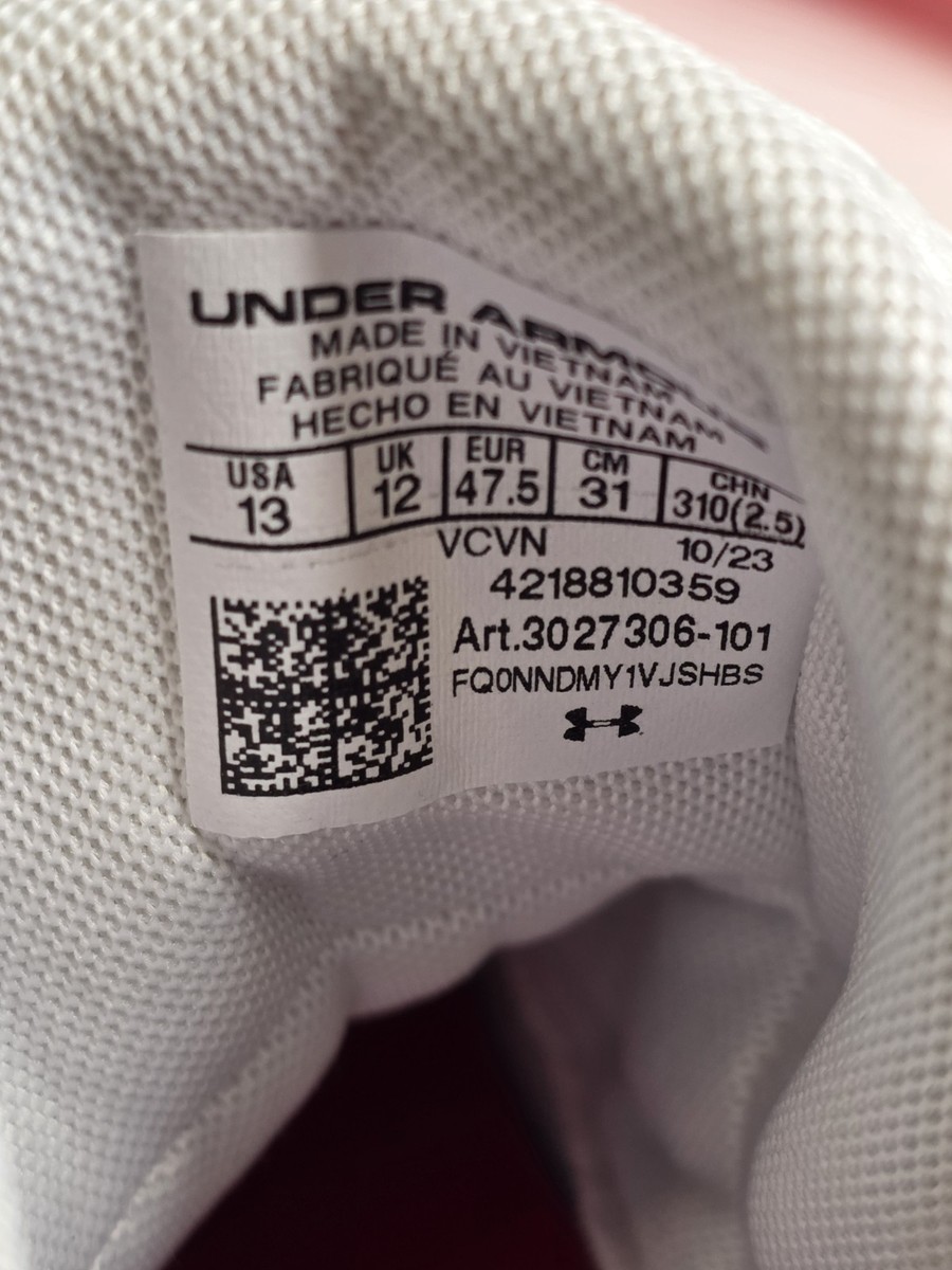 Size 13 - Under Armour Hammer 2.0 MC White/Red | eBay display picture 1
