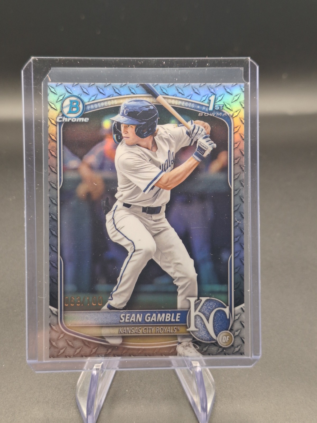 2025 BOWMAN DRAFT CHROME SEAN GAMBLE /100 1ST BOWMAN METAL REFRACTOR BDC-178