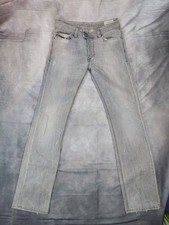 Diesel Mens Jeans 28x32 Grey Viker-R-Box 008D2 Stretch Straight Light Wash Denim