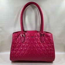 Borsa GUESS Tabbi Passion trapuntata rosa caldo borsetta doppio manico fodera nera/bianca