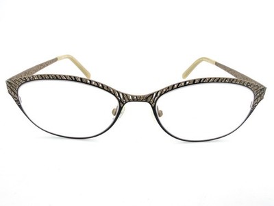 Jean Lafont Ambigue Eyeglasses FRAMES 181 Black Gold 52[]18  display picture 1