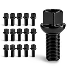 16 Radschrauben f. VW Polo Golf Passat Kugelbund R13 M14x1,5 27mm SW17 Schwarz
