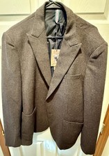 PJ Paul Jones Wool Blend Herringbone Tweed Blazer