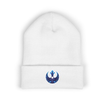 Minnesota Rebel Loon Beanie | White Resistance Cap | Embroidered North Star Hat