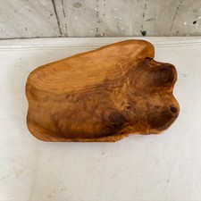 Hand-Crafted Natural Root Wood Live Edge Platter 13.5" x 9"