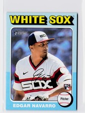 Edgar Navarro 2024 Topps Heritage Mini #362 Light Blue Border /25 RC White Sox