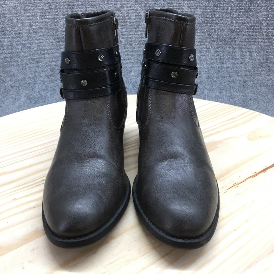 Botas de montaña blancas para mujer gama 9 M botines al tobillo tacón ancho W18792 negras Foto 4 de 4