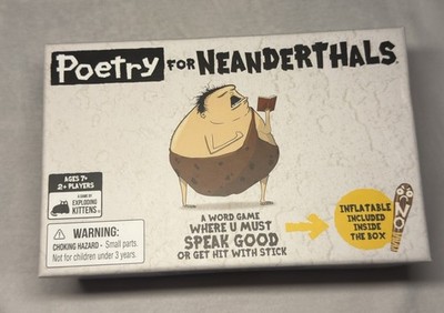Exploding Kittens Poetry for Neanderthals Word Game Inflatable 7+ 2 Players