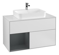 Villeroy & Boch Finion Waschbeckenunterschrank FüR Becken Mittig Regal Links...