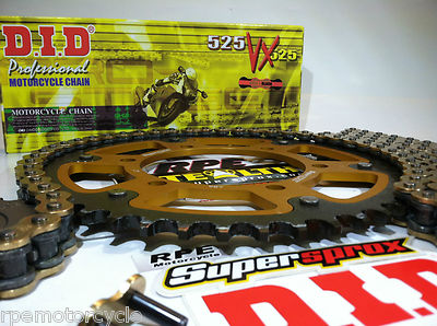 2011-2022 SUZUKI GSXR750 DID 525 VX3 GOLD QA SUPERSPROX CHAIN AND