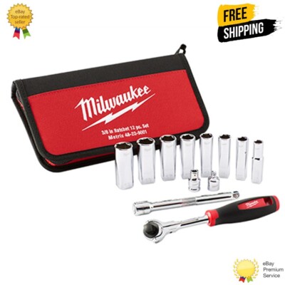 Milwaukee 3/8'' Ratschensatz 12-teilig Handwerker - 48229001