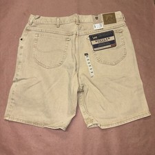 Vintage 1990  s Lee Regular Jean Shorts, Khaki Deadstock NWT, Size 40
