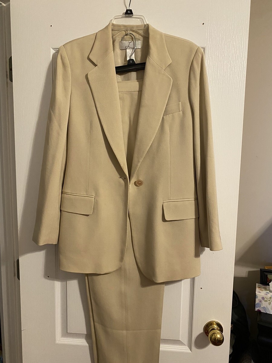 Women's Laura Leigh Jacket/Pants Dress Set Lined Beige Color Size 12 | eBay Women's Laura Leigh Jacket/Pants Dress Set Lined Beige Color Size 12 | eBay