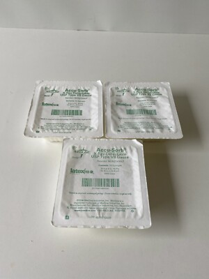 K20:  Medline Lot of 6 (10 each) NON21430LF Accu-Sorb X-Ray Detectable 