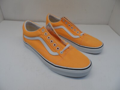 Vans Men's 508731 Old Skool Canvas Low Athletic Skate Shoe Orange White 10.5M