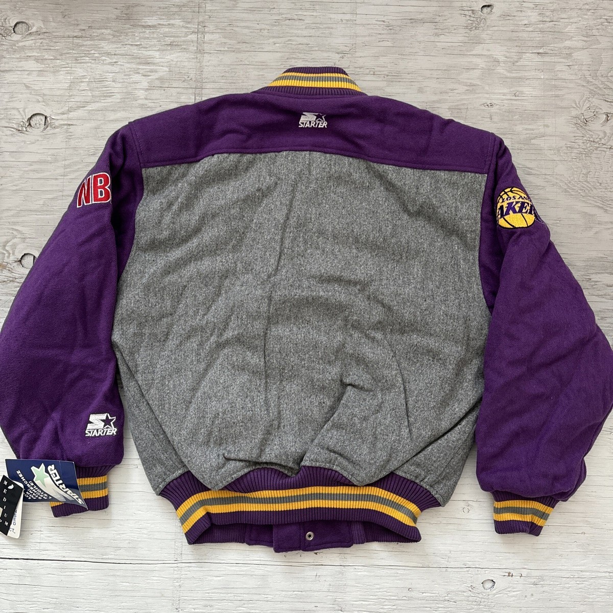 J*a様 USA製 Lakers Starter スタジャンNBA 90's STARTER スターター NBA LOS ANGELES LAKERS ロサンゼルス