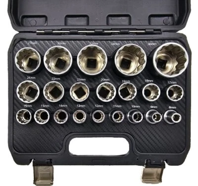 Steckschlüssel Satz Vielzahn 12-Kant 8-36mm 1/2" 21-teilig - Bild 1 von 4