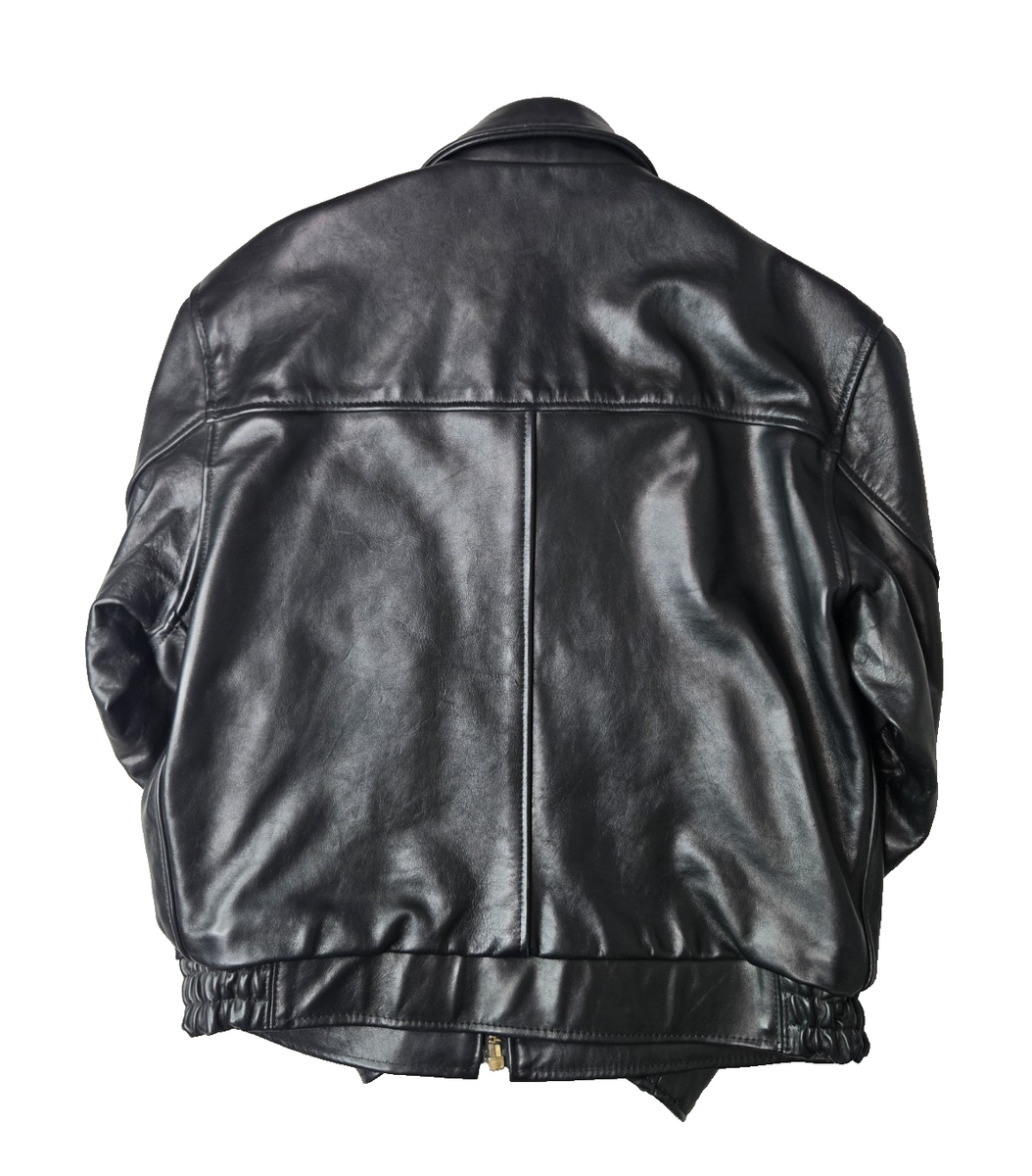 ジャケット・アウター vanson marauder leather Jacket 44 Vanson Vintage Marauder Heavy Black Leather Motorcycle Jacket Mens