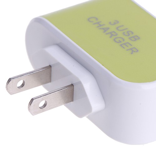 5V 3.1A Triple USB Port Wall Home Travel AC Mobile Fast Charger Adapter US .h7 - Zdjęcie 4 z 16