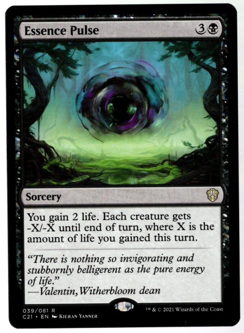 Essence Pulse 039/081 Non Foil Rare Commander 2021 MTG Near Mint