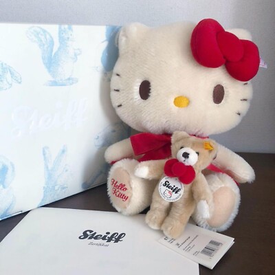 Купить steiff hello kitty collaboration alarm clock teddy bear