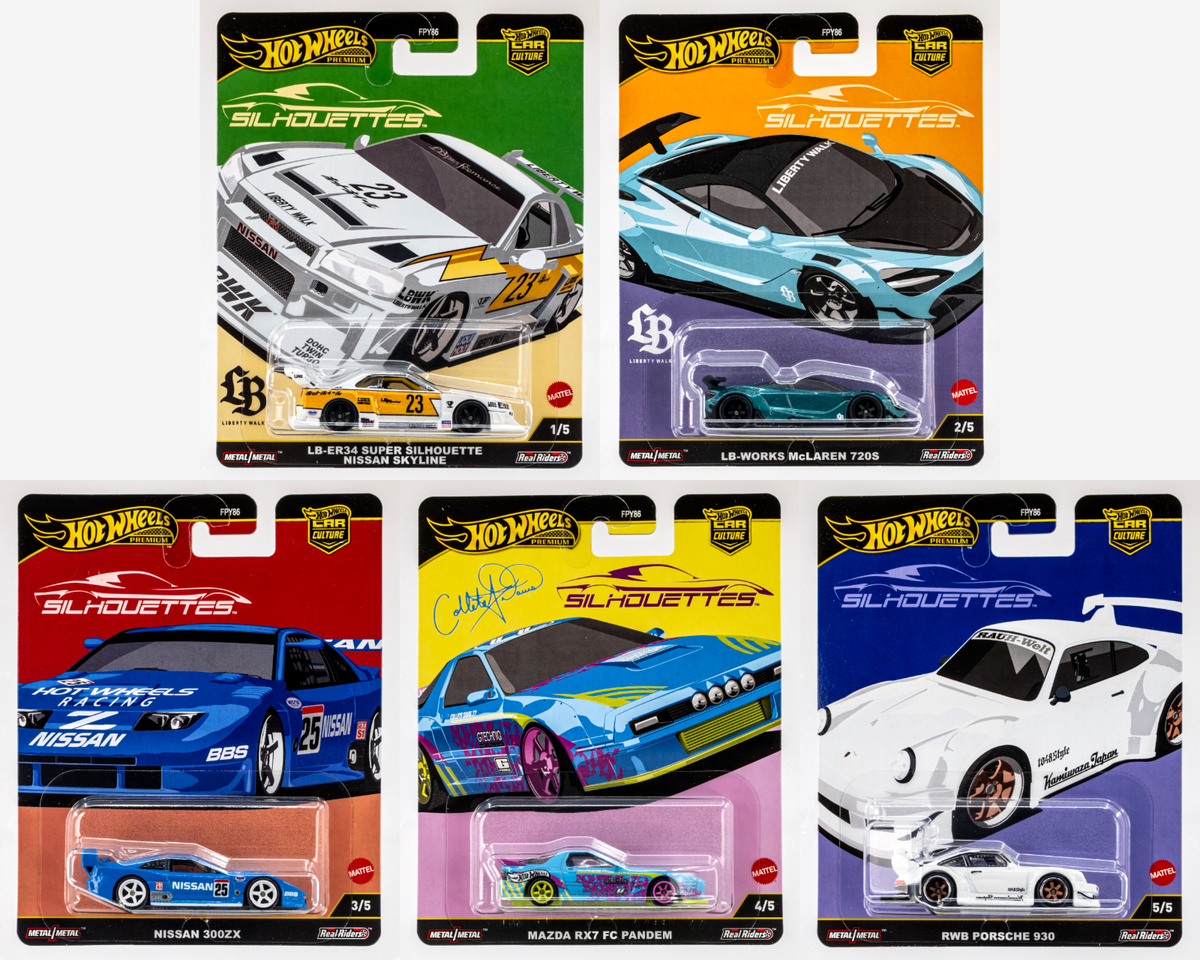 2025 Hot Wheels Car Culture Silhouettes Mix 2 | 5-Car Set