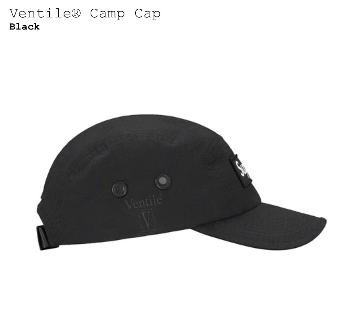 Brand New Supreme® x Ventile® Camp Cap Black - SS23 | eBay