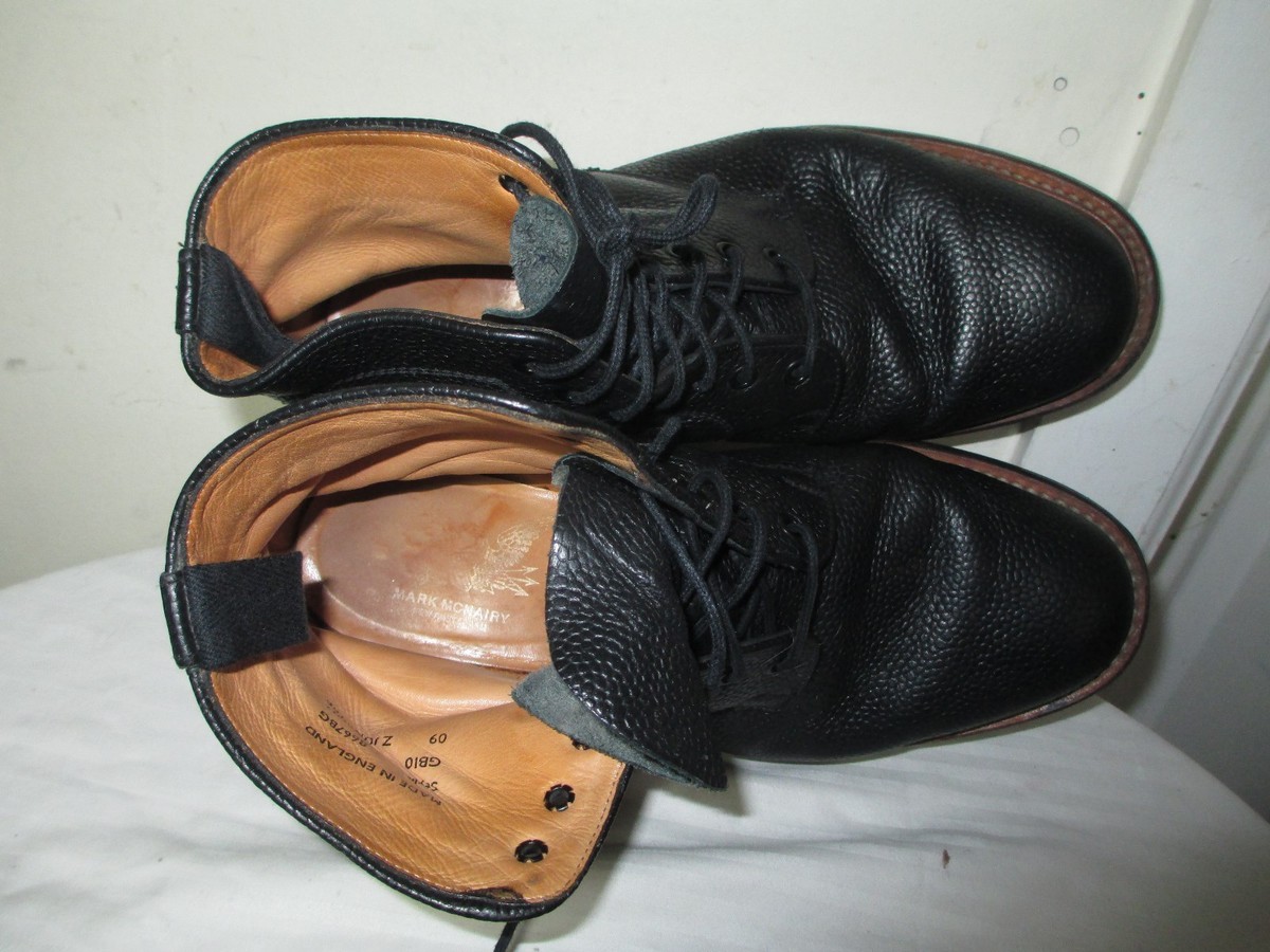 MARK MCNAIRY 'NEW AMSTERDAM' MEN'S BLACK GRAIN LEATHER DERBY MARK MCNAIRY 'NEW AMSTERDAM' MEN'S BLACK GRAIN LEATHER DERBY