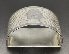 Birmingham English Sterling Silver Napkin Ring Name Engraved “David”