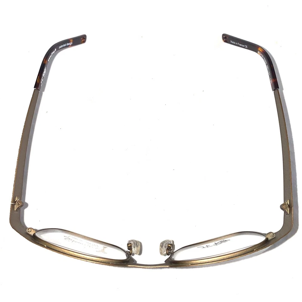 J.F. REY JF2430 9292 Brown Matte Gold Square Eyeglasses 48-21-130 Made In France - Image 4 of 4