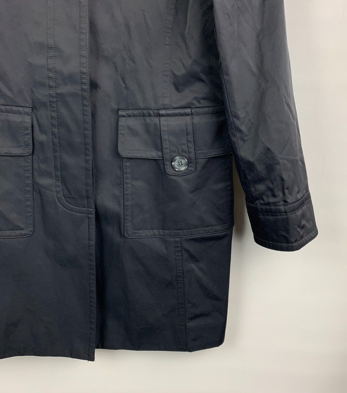 Talbots Jacket Black Collared Buttons Pockets Lin… - image 6