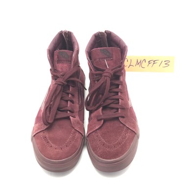 burgundy suede high top vans
