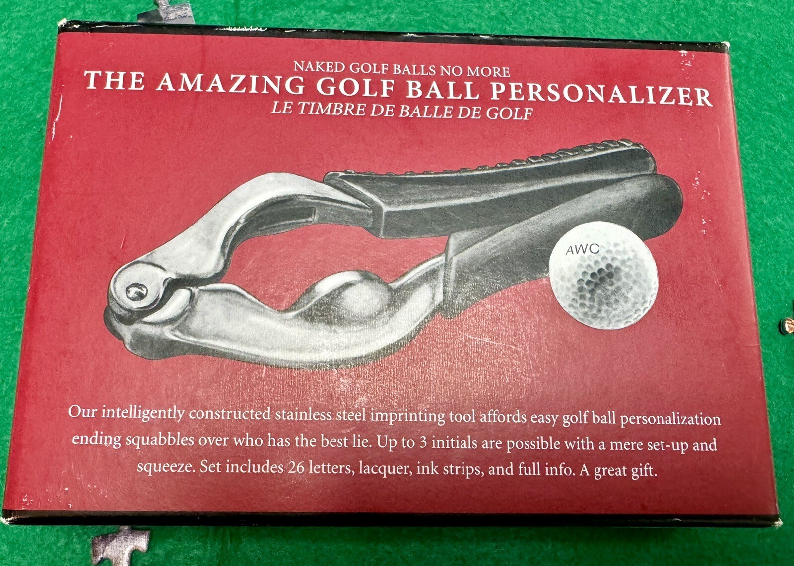 Restoration Hardware The Amazing Golf Ball Personalizer Complete and