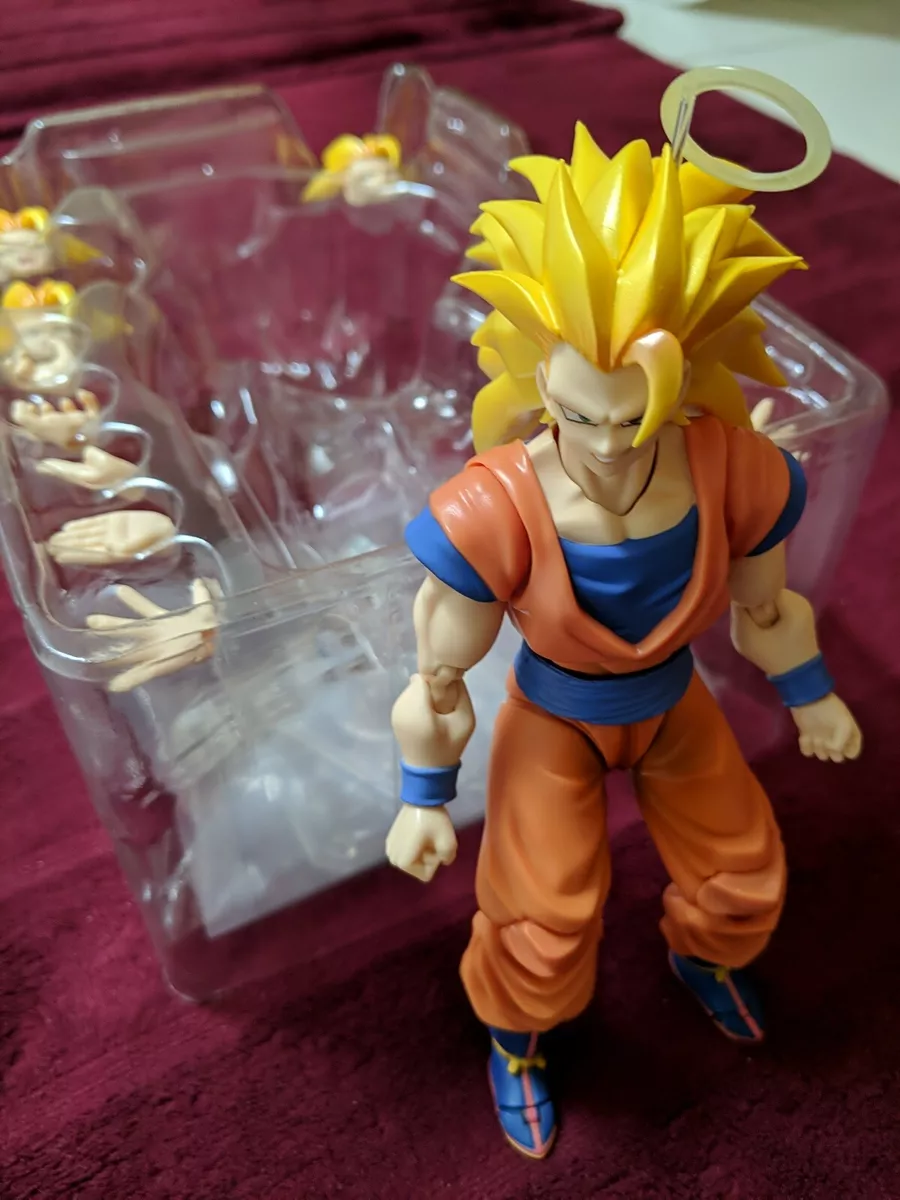 Bandai Dragon Ball Z Super Saiyan 3 Son Goku Figure with display stand, no  box