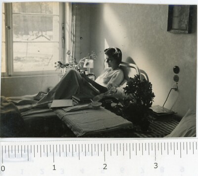 1950s Photo Maryland? Patrina Thomas in Bed Reading Possibly When CARE Volunteer