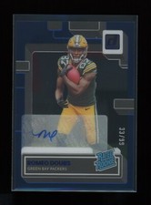 2022 Donruss Clearly ROMEO DOUBS #85 Blue RC AUTO #33/99 Green Bay Packers