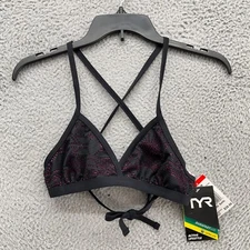 TYR Swimwear Womens Small 4/6 Black Durafast Lite 200 Active Lifestyle Mesh