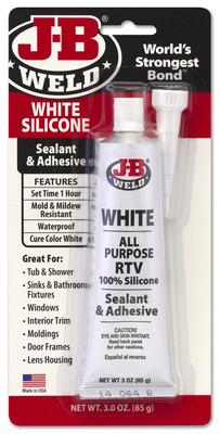 #ad JB Weld 31312 White RTV Acetoxy Silicone Sealant 3 Oz. $9.75